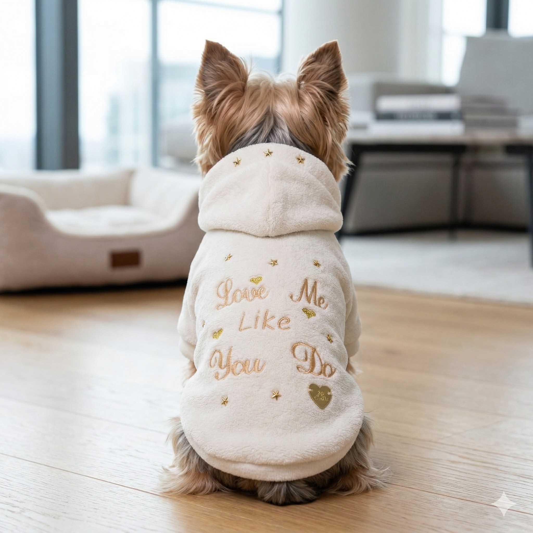 Love Me Like You Do Sweatshirt - Ciniglietta Morbida con Borchiette